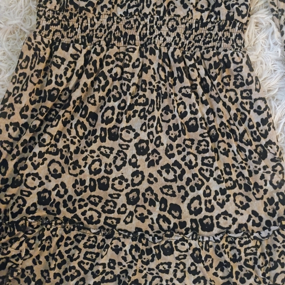 Madison & Hudson Long Sleeve Leopard Print Boho Stretch Lined Dress SZ XL - Picture 5 of 10